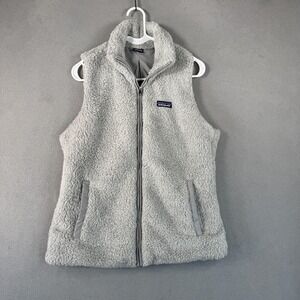 Patagonia Light Gray Sherpa Fleece Vest